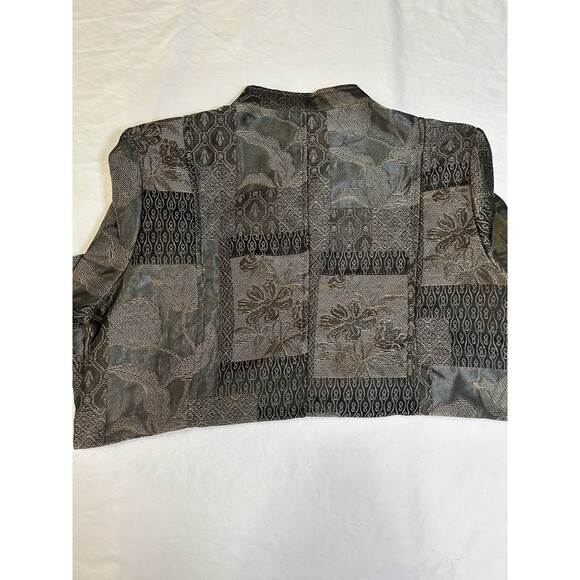 Tudor Court Women Size L Brocade Patchwork Illusion Bohemian Artsy Jacket - Picture 11 of 13
